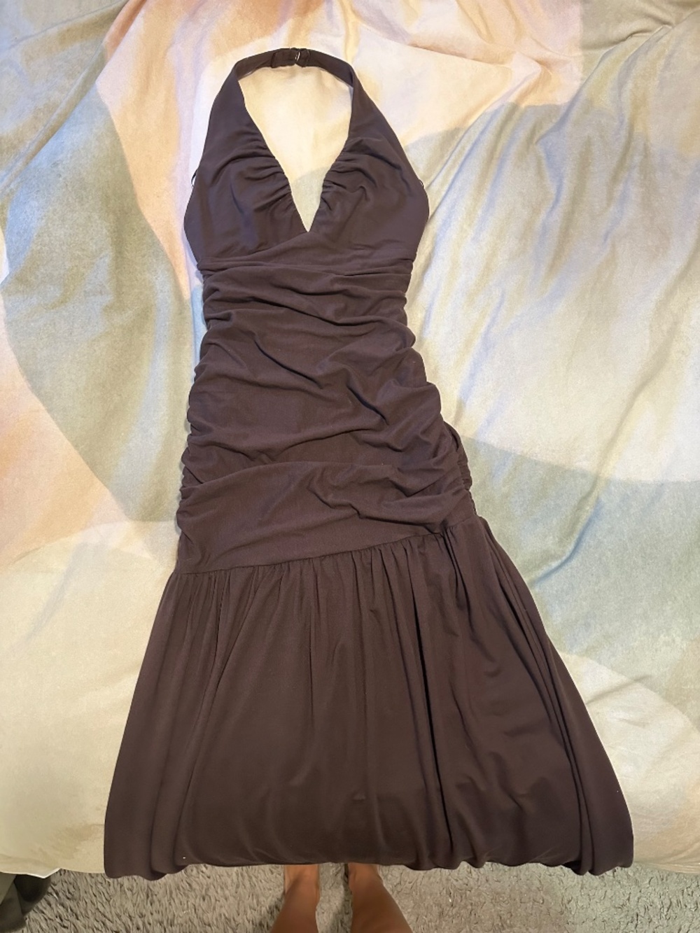 Reformation Hugo Knit Dress - brown drop waists dress - Picture 5 of 5